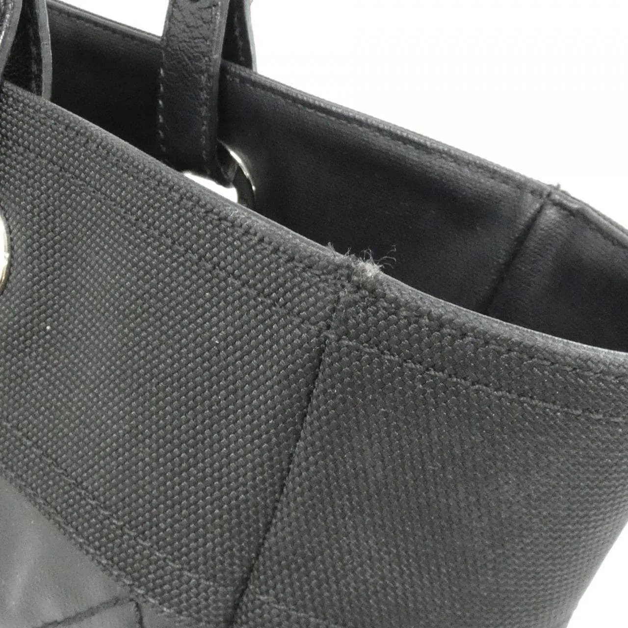 CHANEL 34209 Handbag Canvas 黑色 帆布 中古品A - 縮圖 4