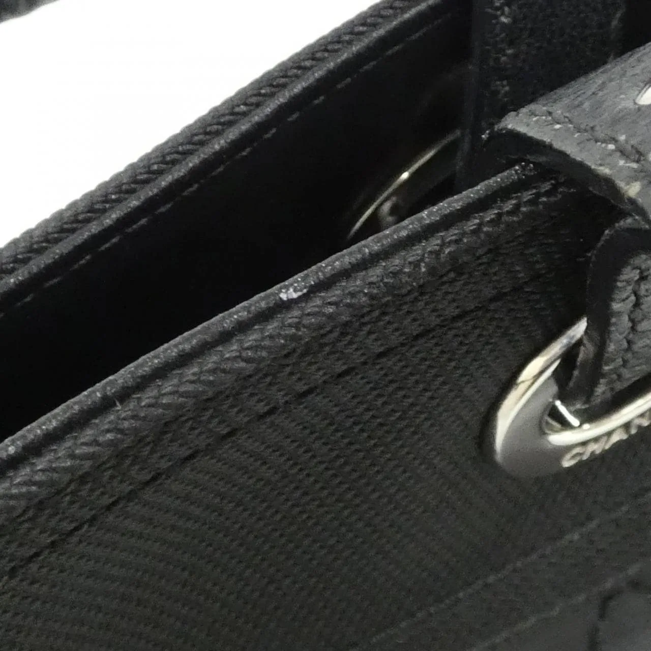 CHANEL 34209 Handbag Canvas 黑色 帆布 中古品A - 縮圖 6