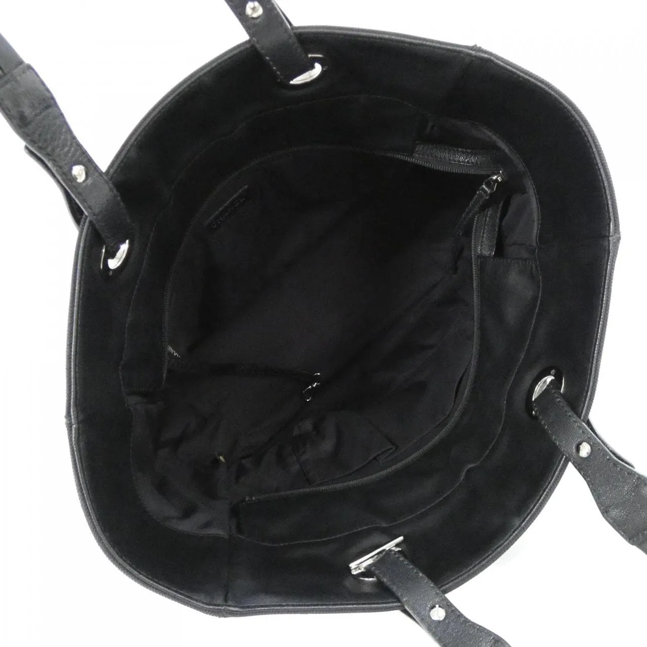 CHANEL 34209 Handbag Canvas 黑色 帆布 中古品A - 縮圖 9