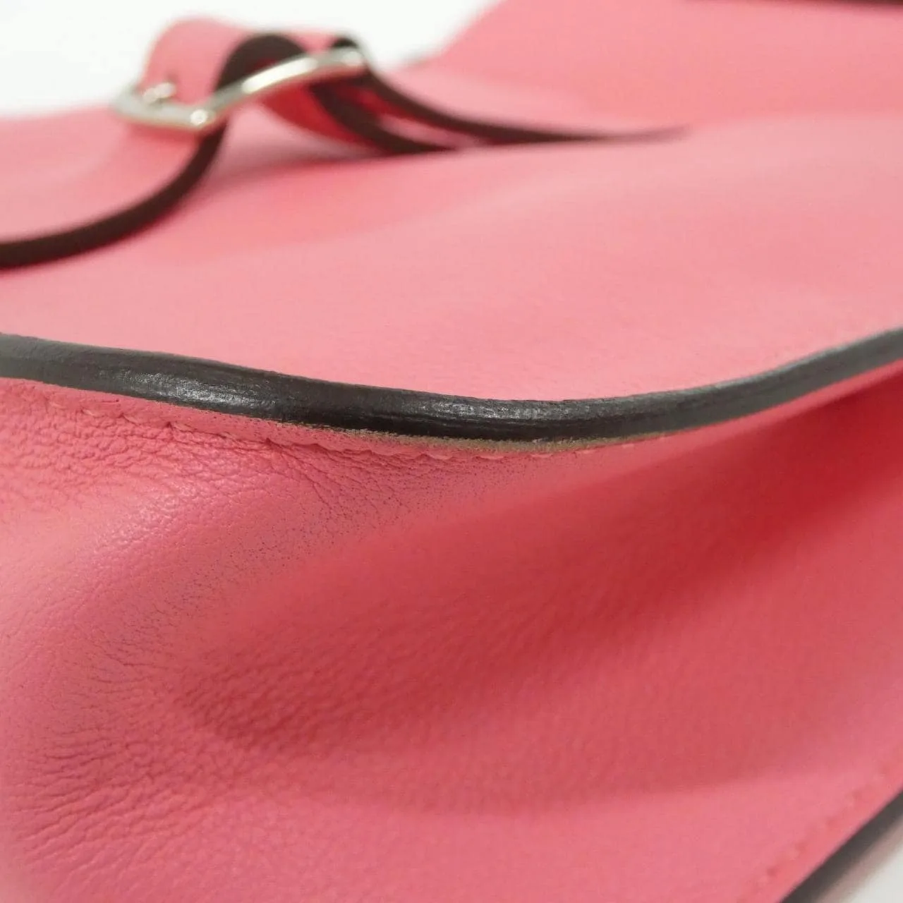 HERMES Halzan 069523CK Handbag Swift Black Swift Leather Rank A - Thumbnail 3