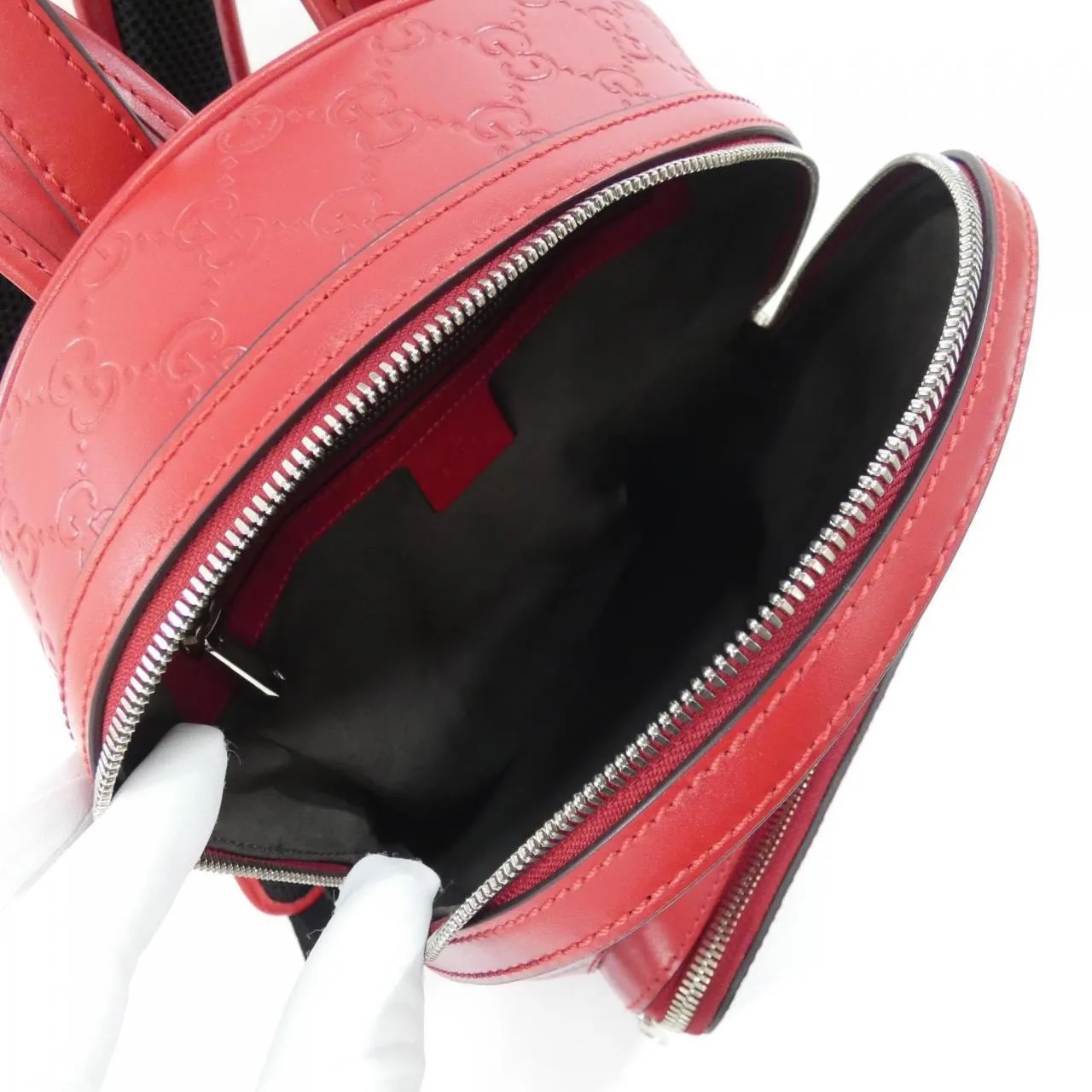 GUCCI 450967 CWCQN 背包 皮革 黑色 皮革 中古品A - 縮圖 10