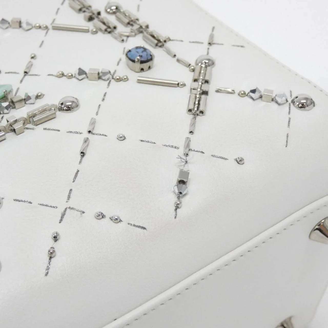 DIOR Lady Dior M0550PRPS 手提包 皮革 黑色 皮革 中古品A - 縮圖 4