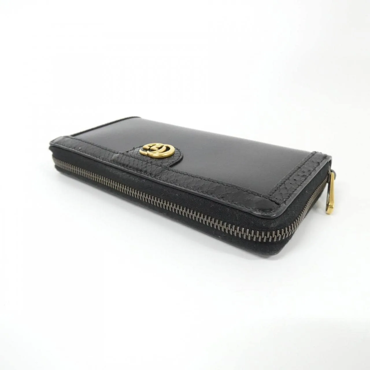 GUCCI 706844 10OTT Wallet Python 黑色 蟒蛇皮 中古品A - 縮圖 3