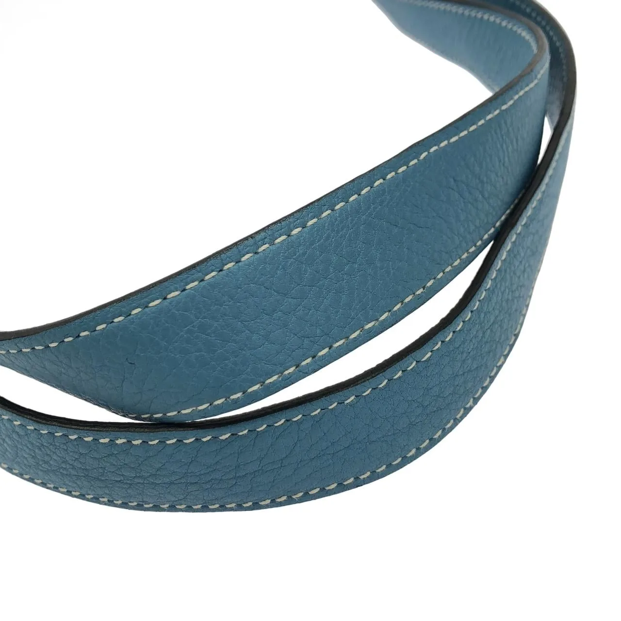 HERMES Shoulder Clemence Blue Clemence Leather Rank A - Thumbnail 7