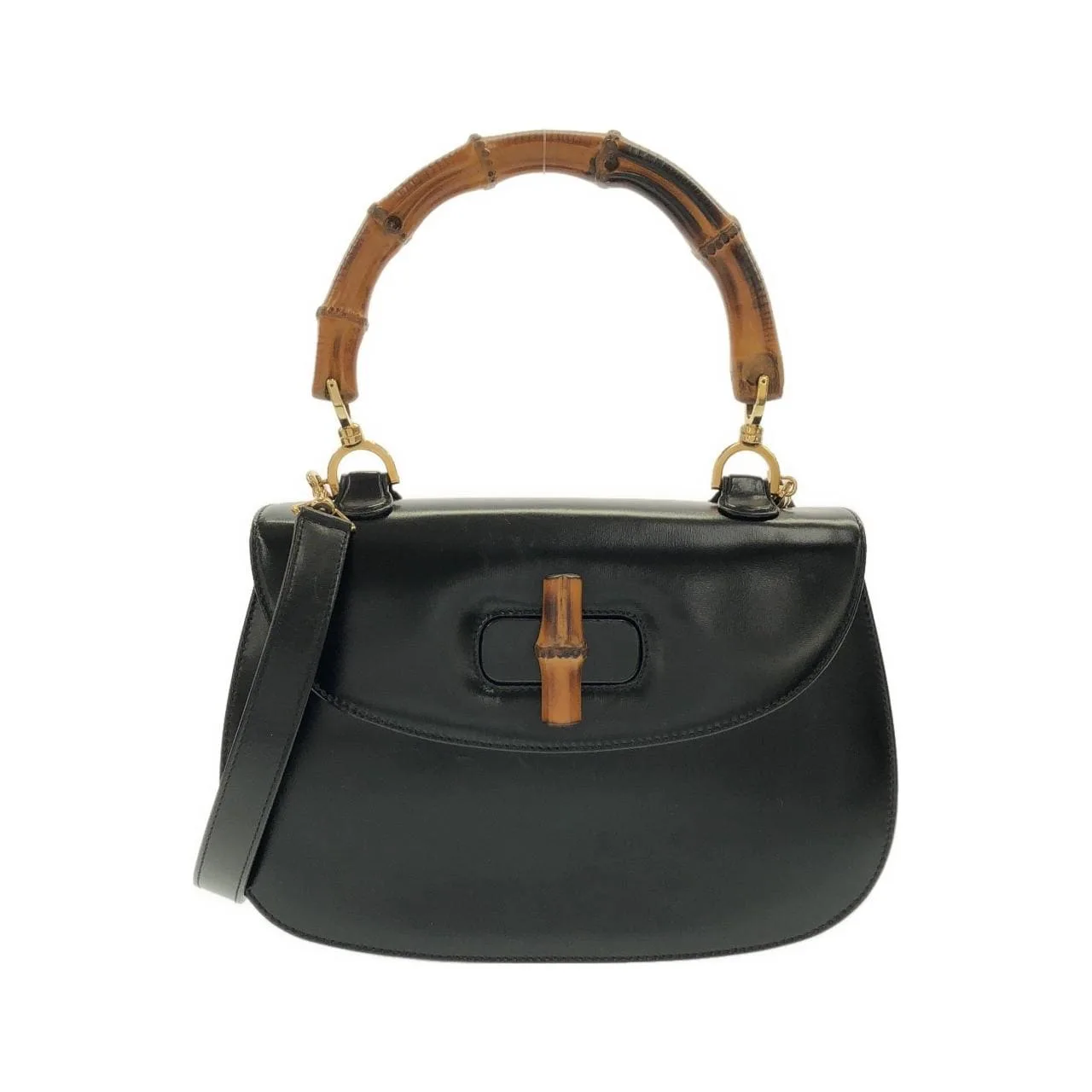 GUCCI 000 1951 Handbag Leather Black