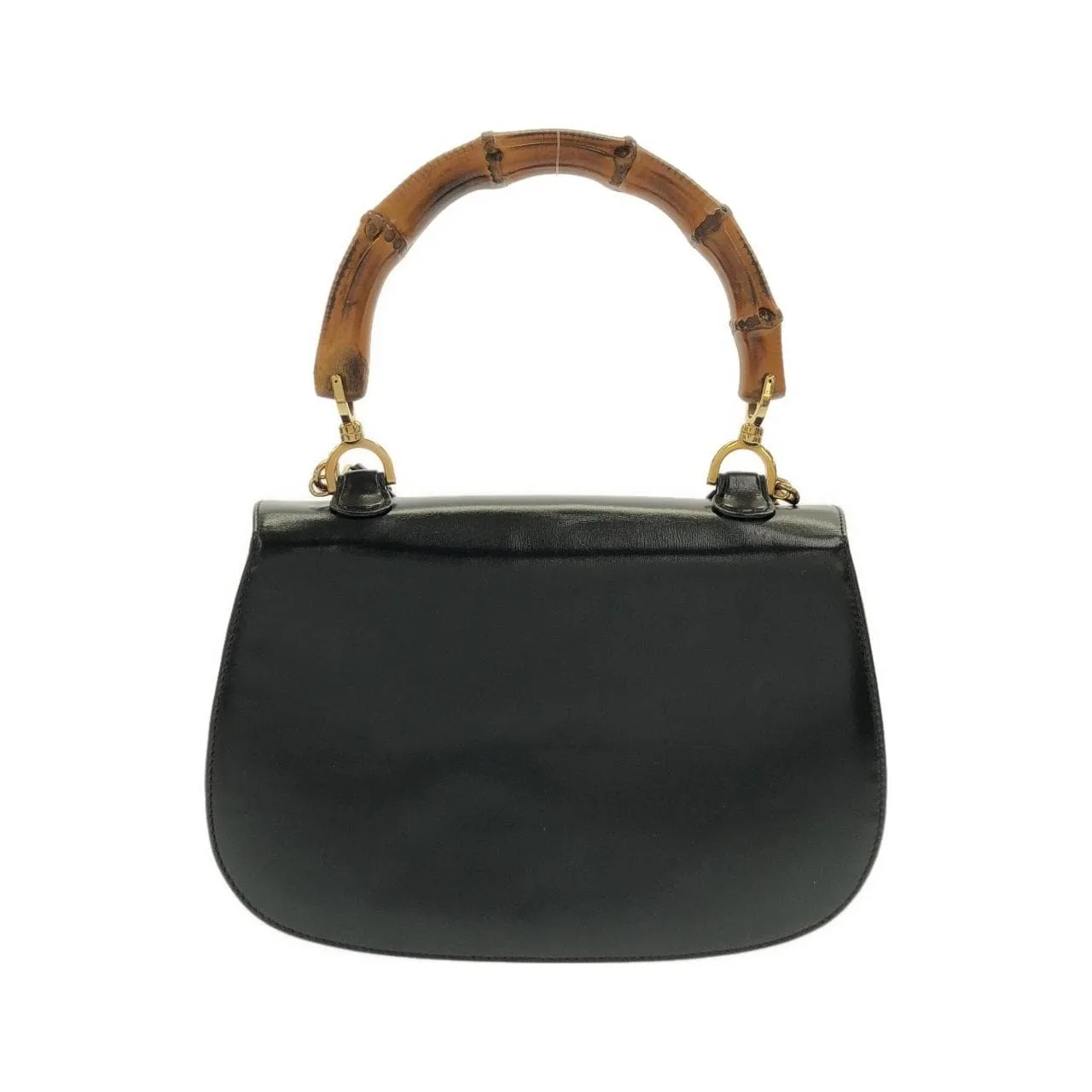 GUCCI 000 1951 Handbag Leather 黑色 皮革 中古品A - 縮圖 2