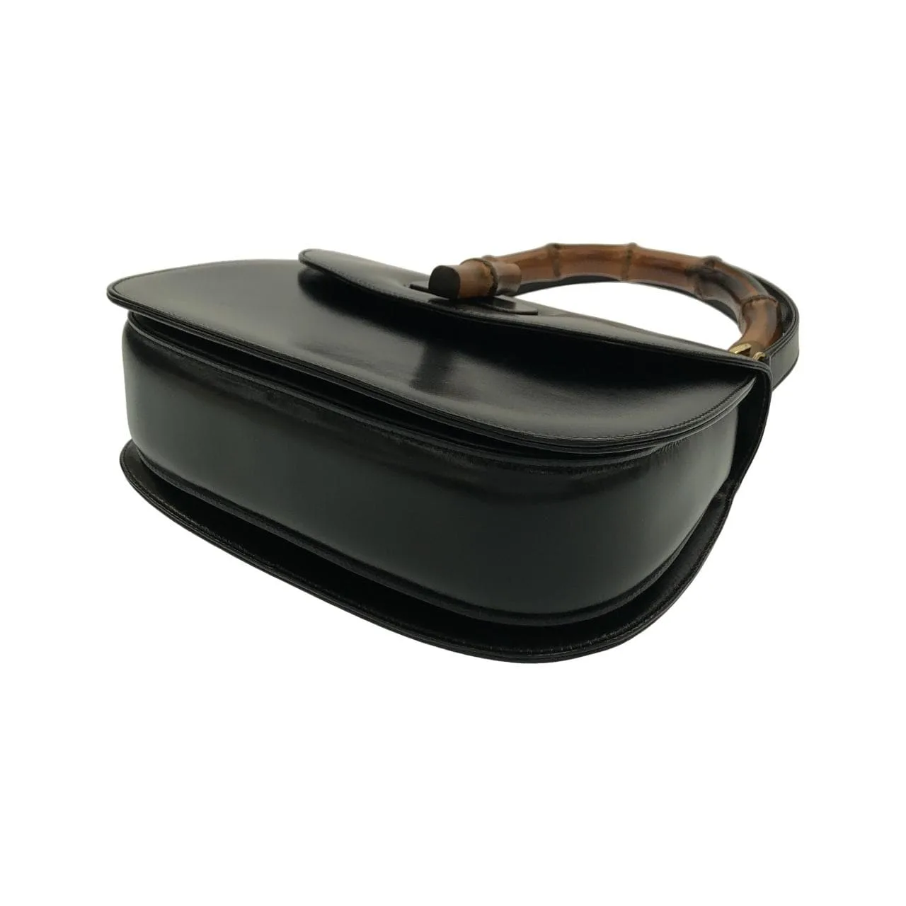 GUCCI 000 1951 Handbag Leather 黑色 皮革 中古品A - 縮圖 3