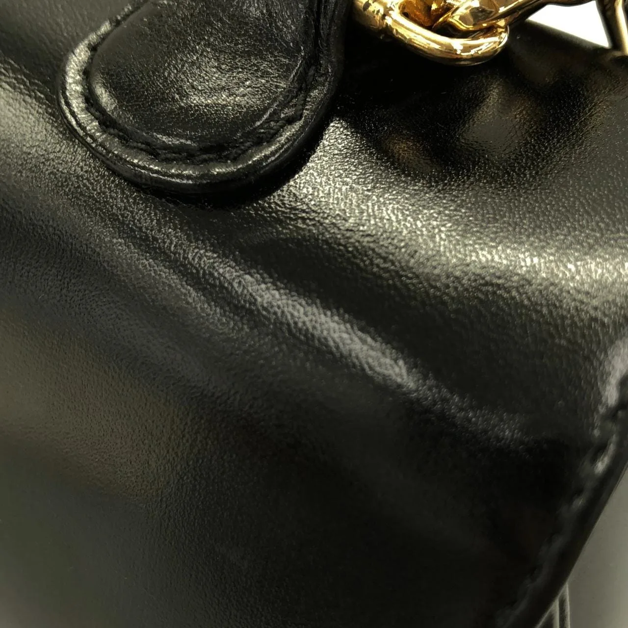 GUCCI 000 1951 Handbag Leather 黑色 皮革 中古品A - 縮圖 5