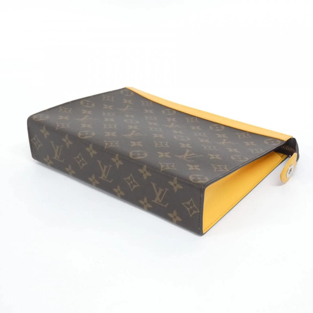 LOUIS VUITTON Pochette M12820 Business Monogram 黃色 Monogram 中古品A - 縮圖 2