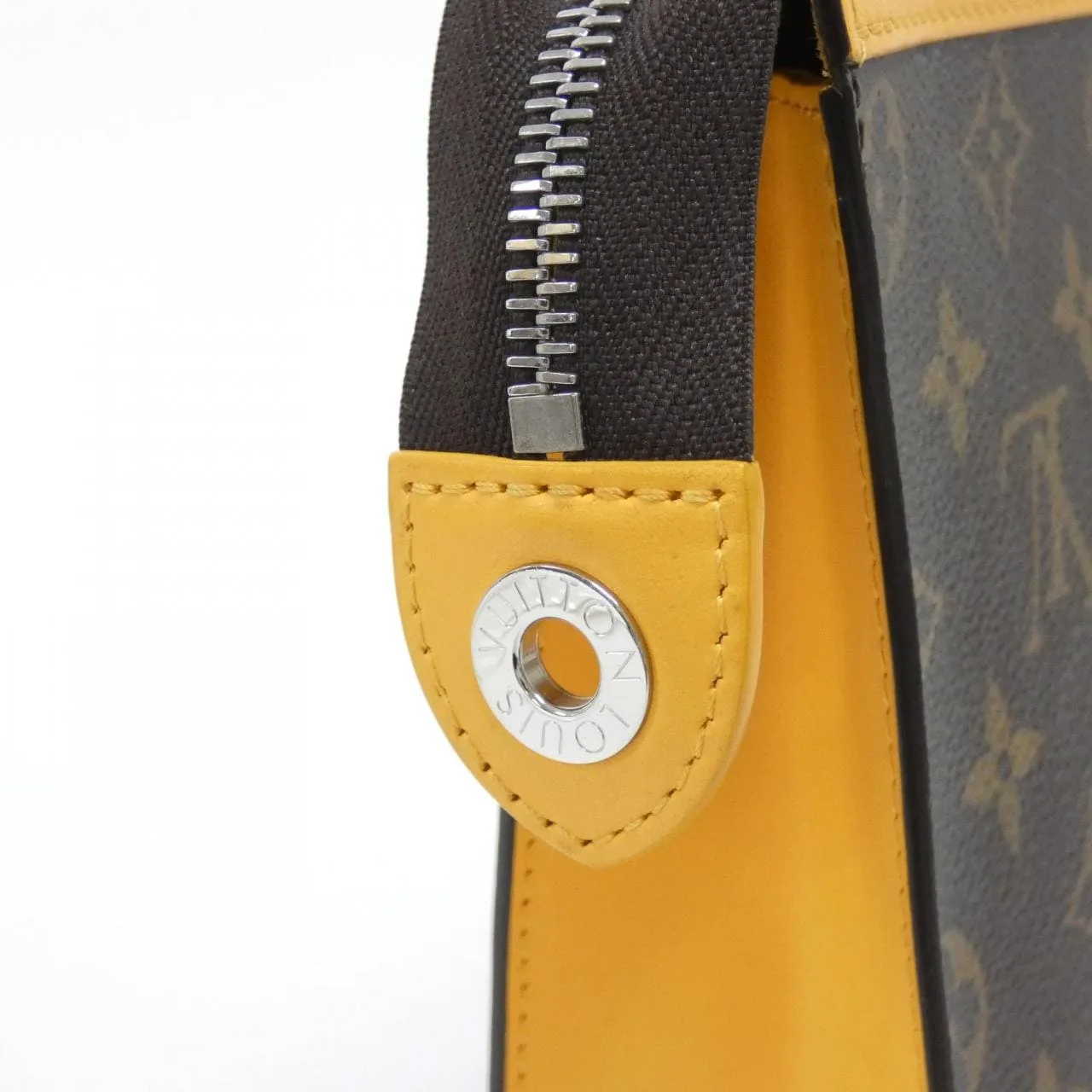 LOUIS VUITTON Pochette M12820 Business Monogram 黃色 Monogram 中古品A - 縮圖 5