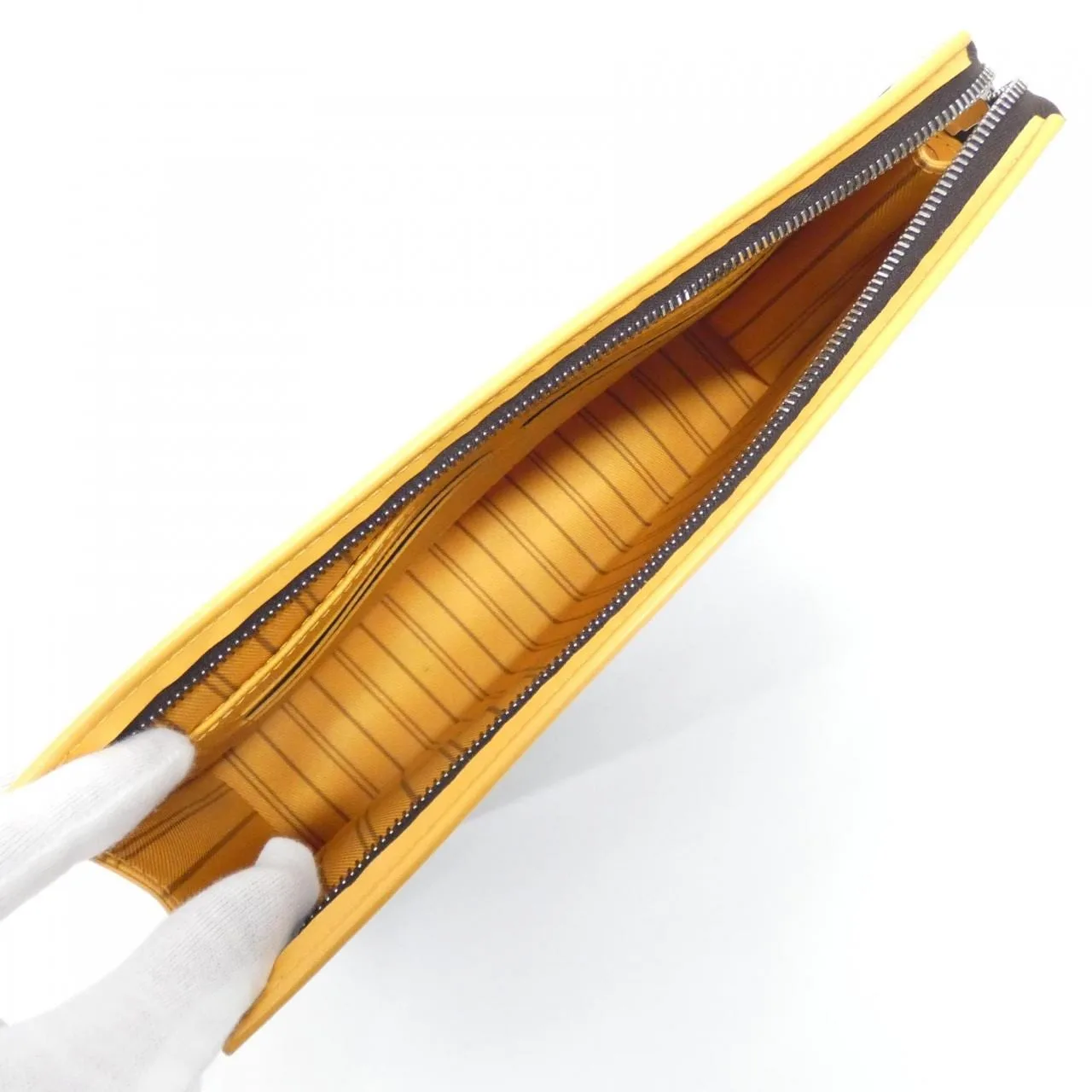 LOUIS VUITTON Pochette M12820 Business Monogram 黃色 Monogram 中古品A - 縮圖 6