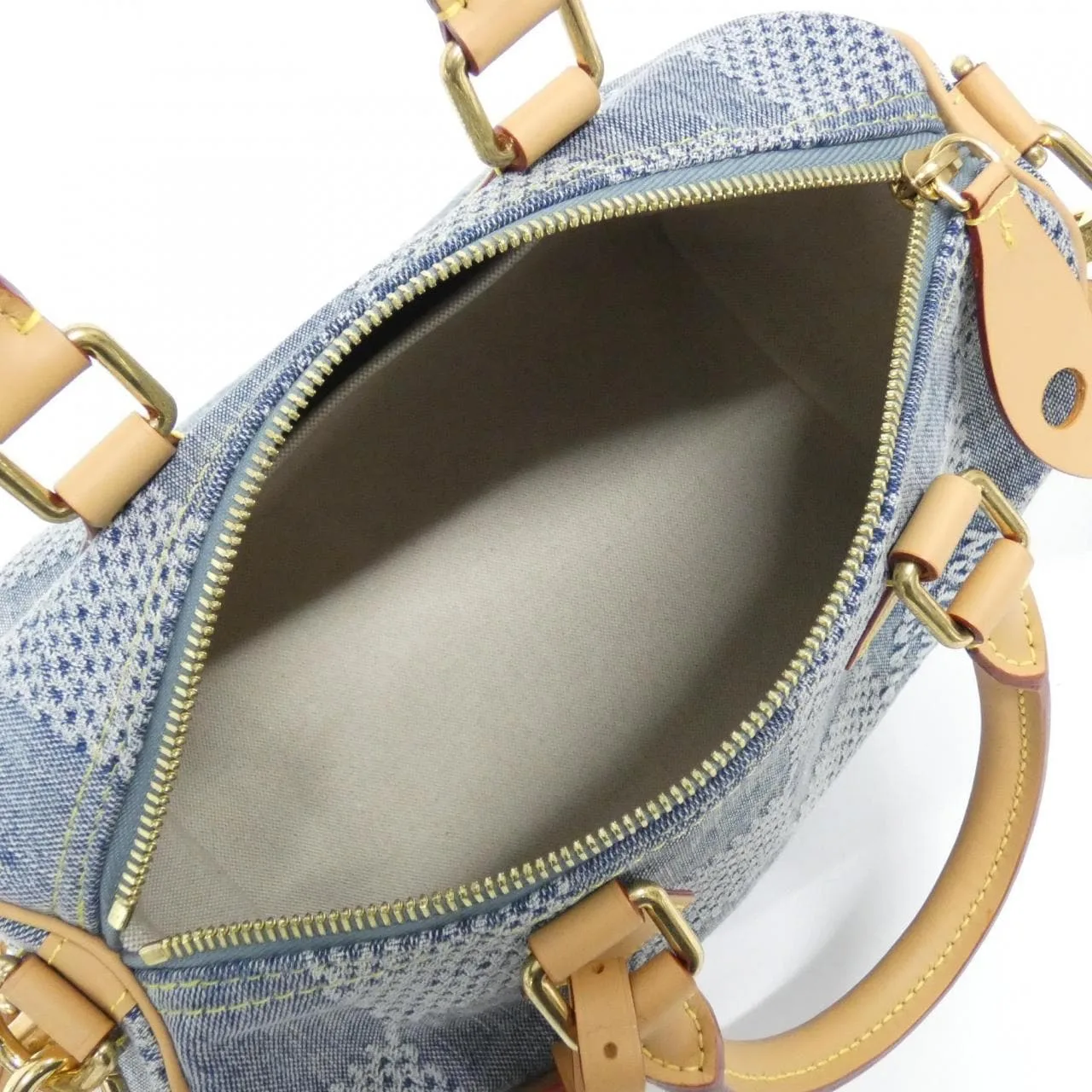LOUIS VUITTON Speedy N40700 Handbag Denim Blue Denim Rank A - Thumbnail 7