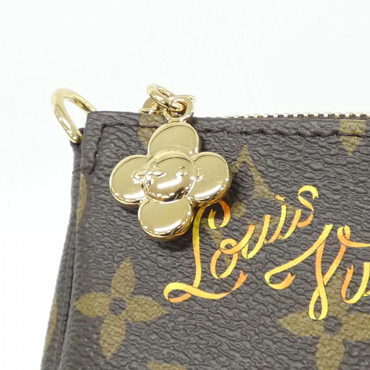 LOUIS VUITTON Pochette M15328 小斜揹包 Monogram 黑色 Monogram 中古品A - 縮圖 4