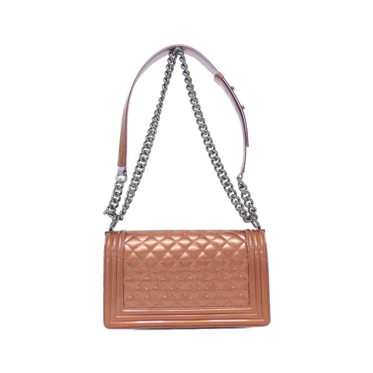 CHANEL Boy Chanel 67086 Shoulder Patent Leather Pink Patent Leather Rank A - Thumbnail 2