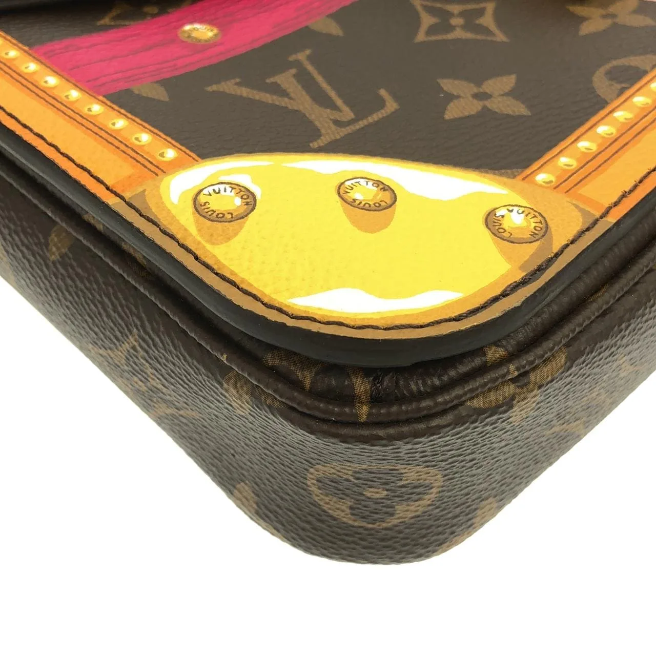 LOUIS VUITTON Pochette M43628 手提包 Monogram 黑色 Monogram 中古品A - 縮圖 3