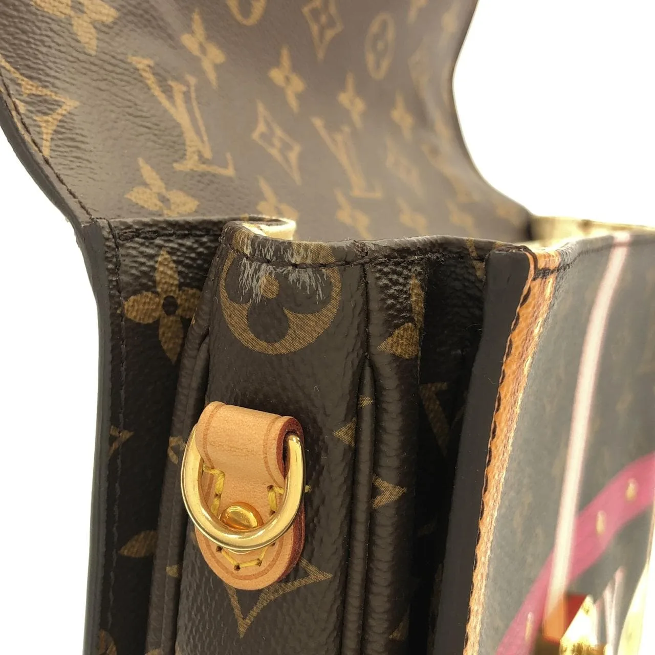 LOUIS VUITTON Pochette M43628 手提包 Monogram 黑色 Monogram 中古品A - 縮圖 6