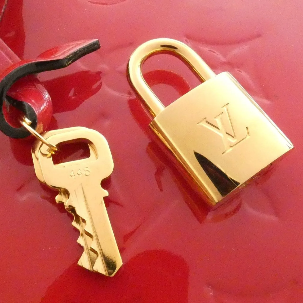 LOUIS VUITTON Alma M91770 手提包 Vernis 漆皮 黑色 Vernis 中古品B - 縮圖 3