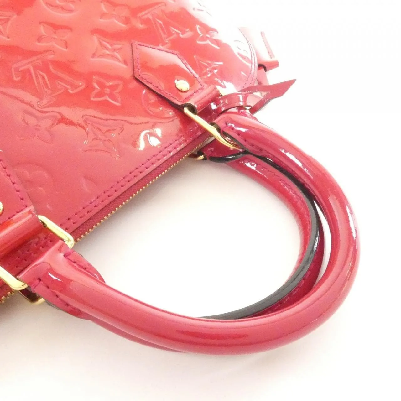 LOUIS VUITTON Alma M91770 手提包 Vernis 漆皮 黑色 Vernis 中古品B - 縮圖 6