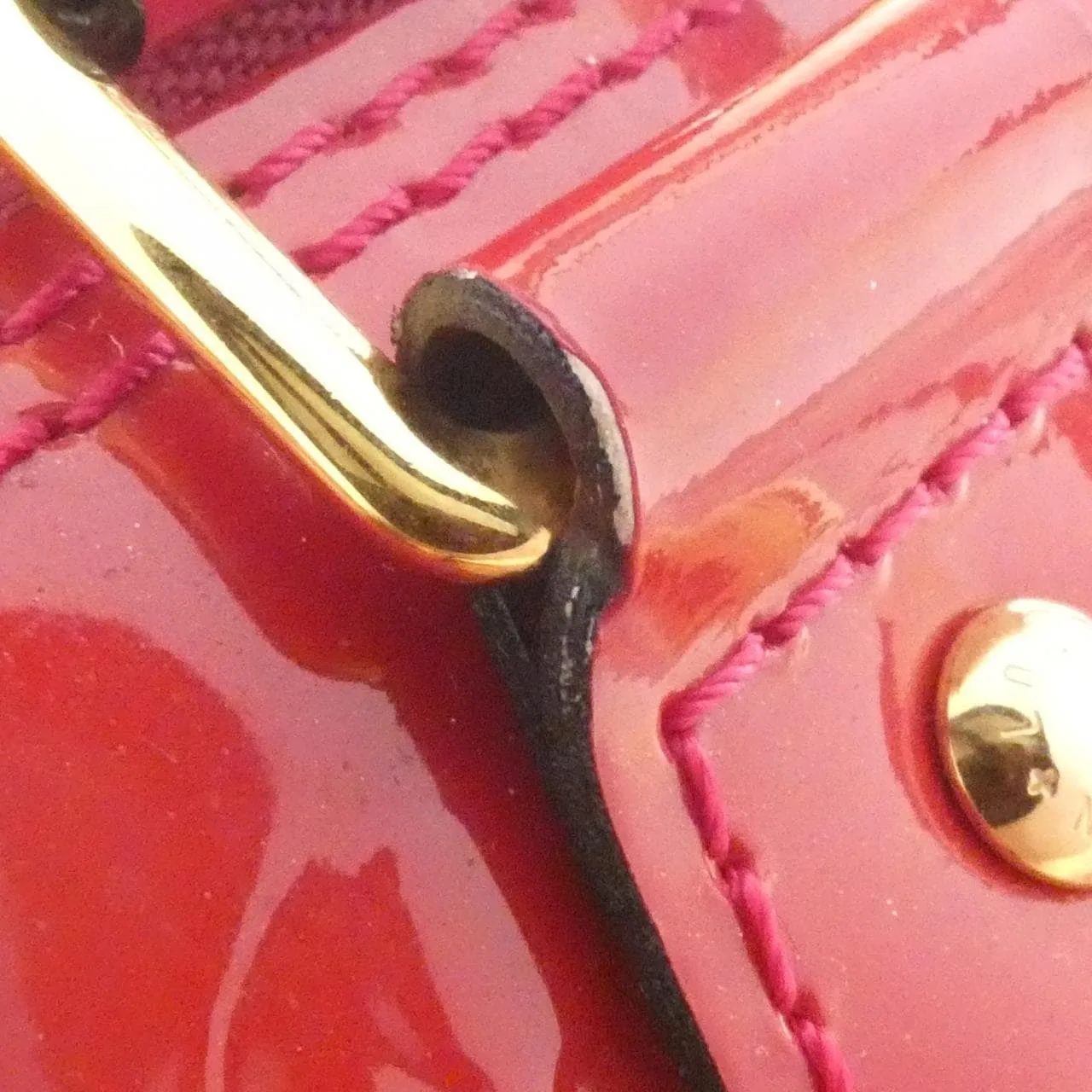 LOUIS VUITTON Alma M91770 手提包 Vernis 漆皮 黑色 Vernis 中古品B - 縮圖 7