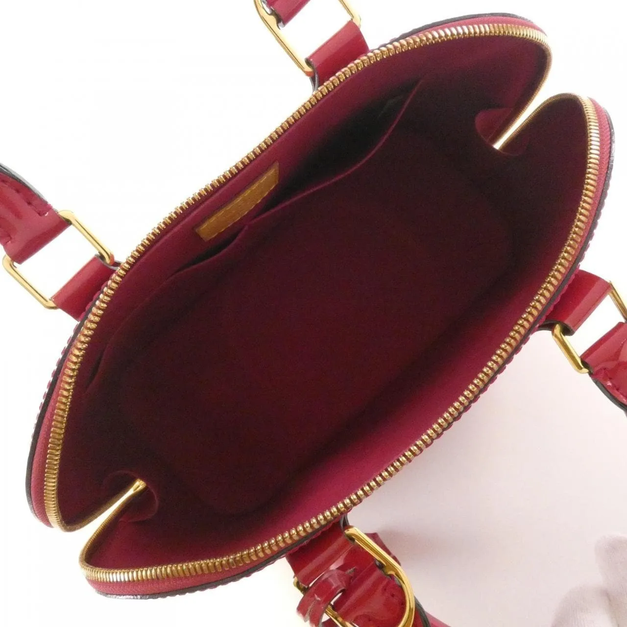 LOUIS VUITTON Alma M91770 手提包 Vernis 漆皮 黑色 Vernis 中古品B - 縮圖 8