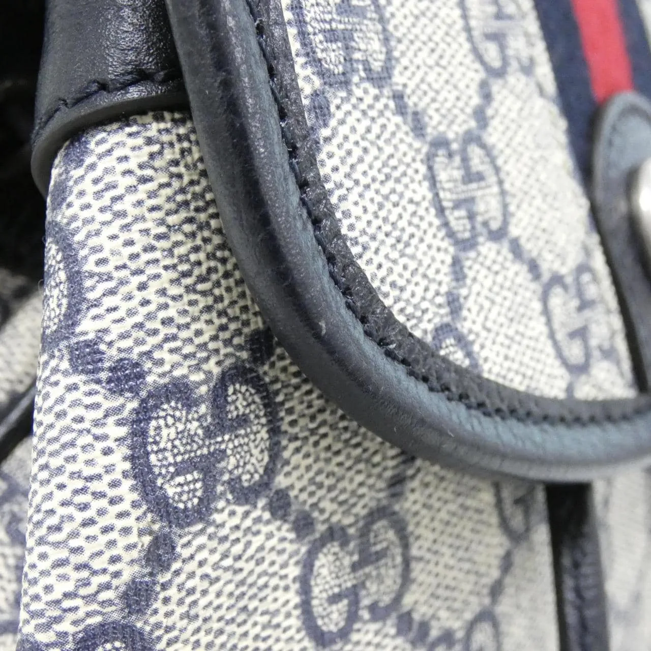 GUCCI 795221 96IWN 背包 帆布 黑色 帆布 中古品A - 縮圖 5