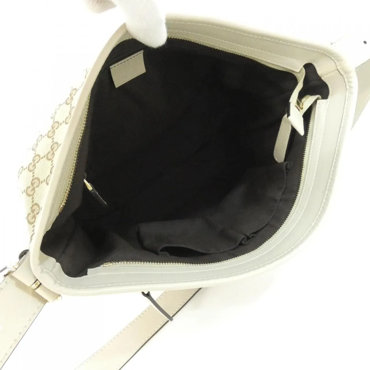 GUCCI 388930 KQWFY Shoulder Canvas 黑色 帆布 中古品A - 縮圖 9