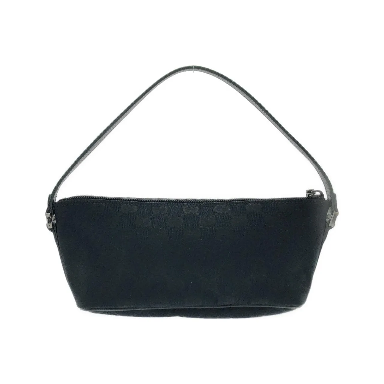 GUCCI 141809 Pouch Canvas 黑色 帆布 中古品A - 縮圖 2