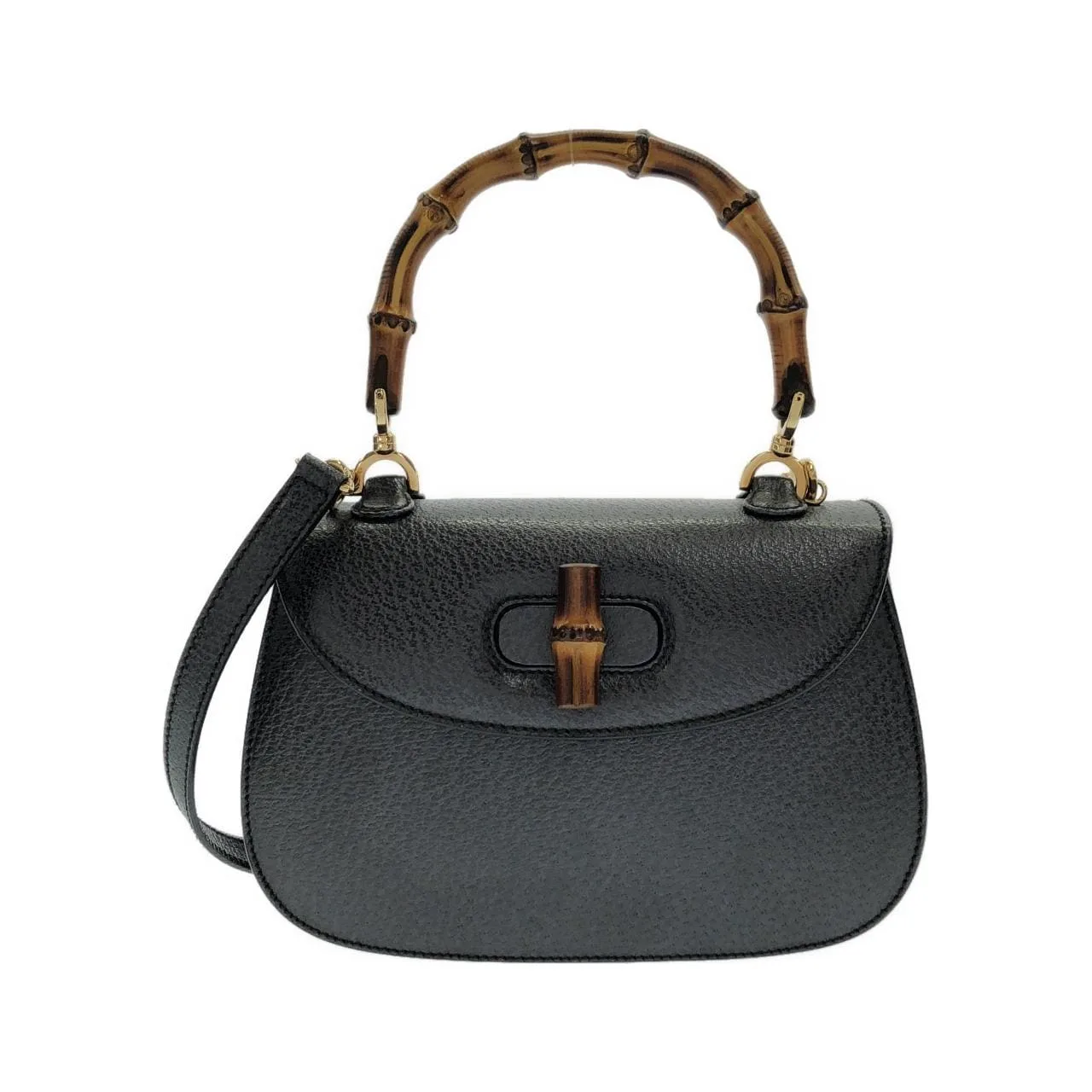 GUCCI 000 2046 Handbag Leather Grey
