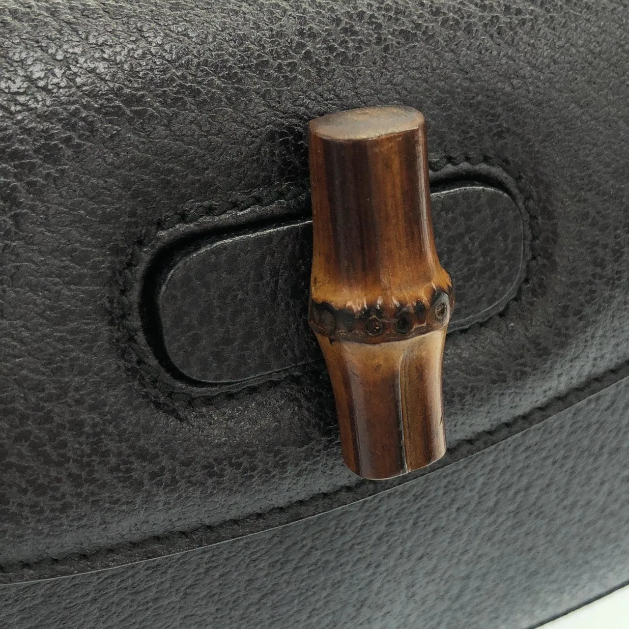 GUCCI 000 2046 Handbag Leather 灰色 皮革 中古品A - 縮圖 4