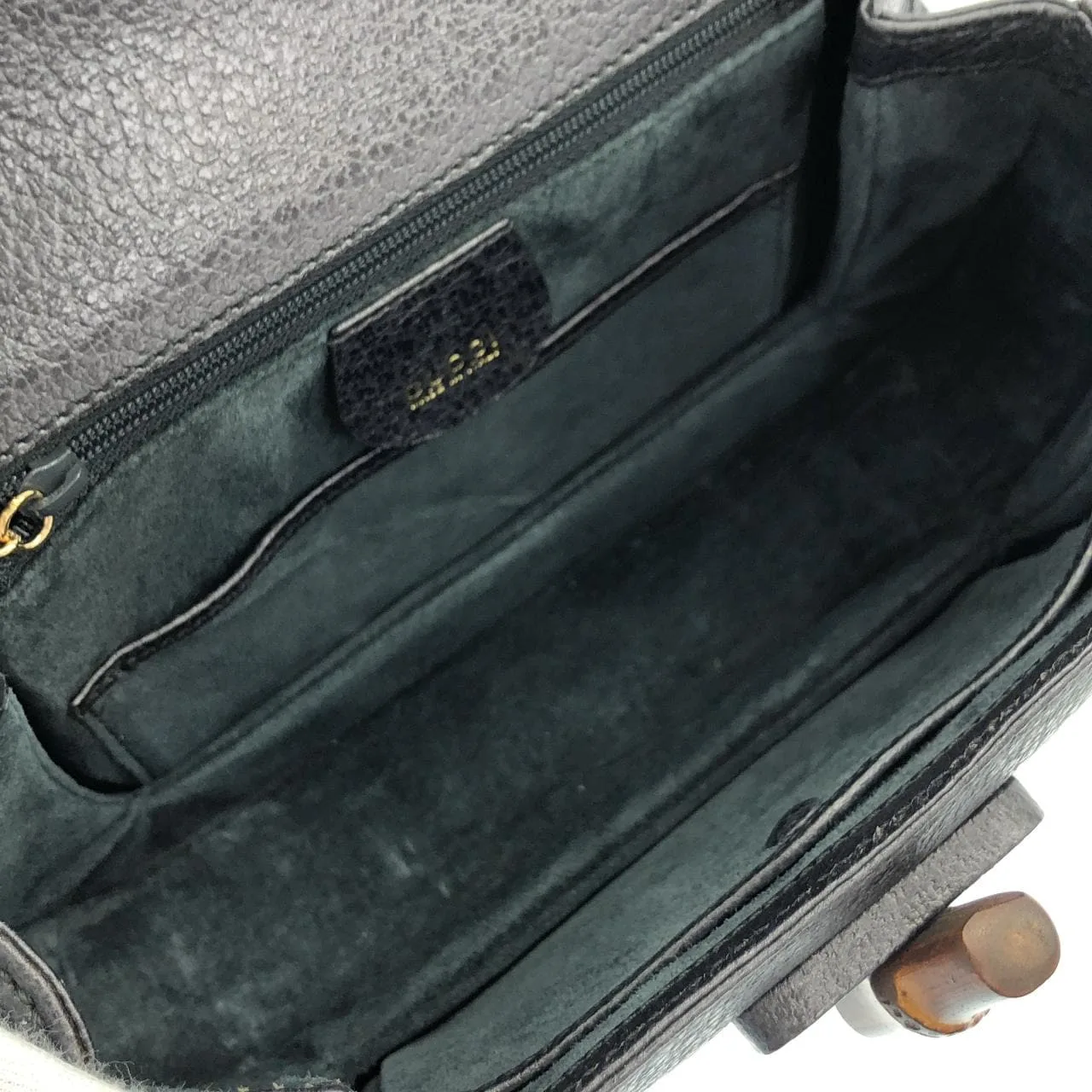 GUCCI 000 2046 Handbag Leather 灰色 皮革 中古品A - 縮圖 7