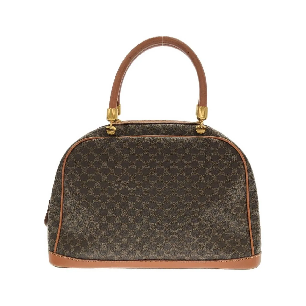 CELINE Handbag Canvas 棕色 帆布 中古品B - 縮圖 2