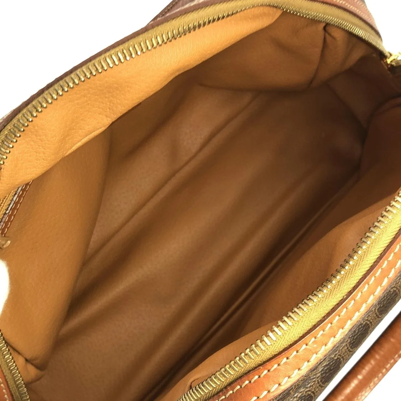 CELINE Handbag Canvas 棕色 帆布 中古品B - 縮圖 10