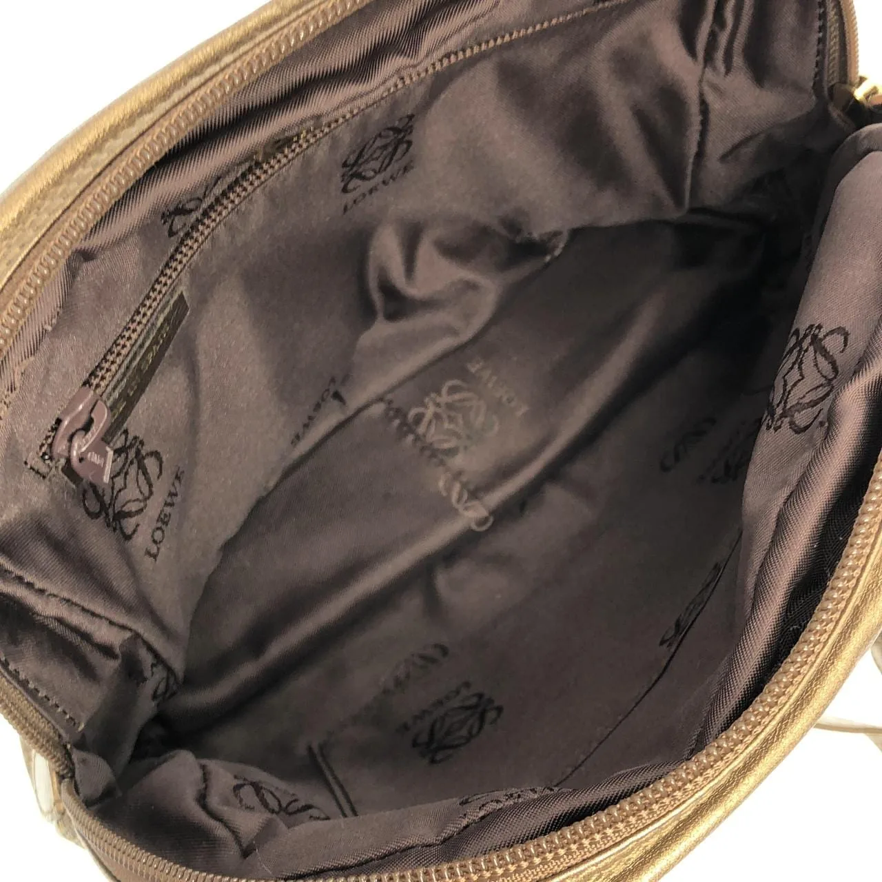 LOEWE Shoulder Leather Gold Leather Rank B - Thumbnail 9