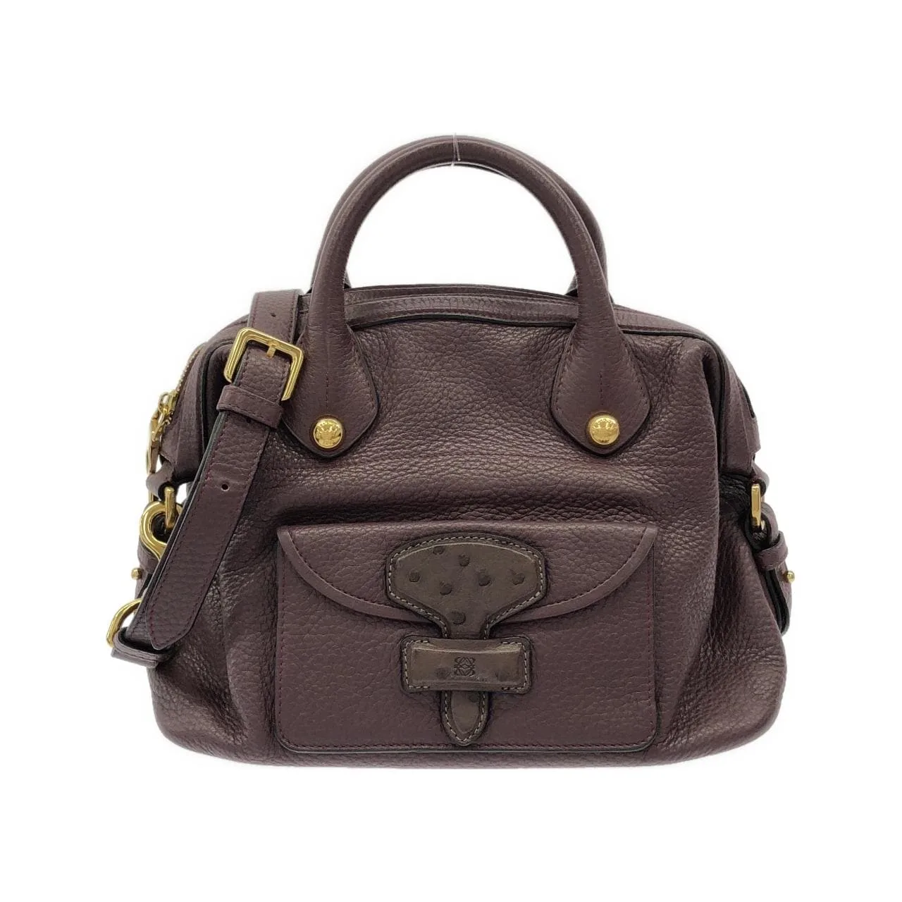 LOEWE 331 41 D85 Handbag Ostrich Purple