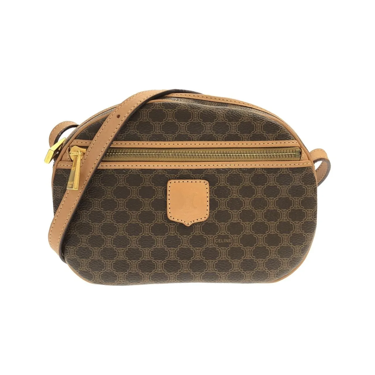 CELINE Shoulder Canvas Brown