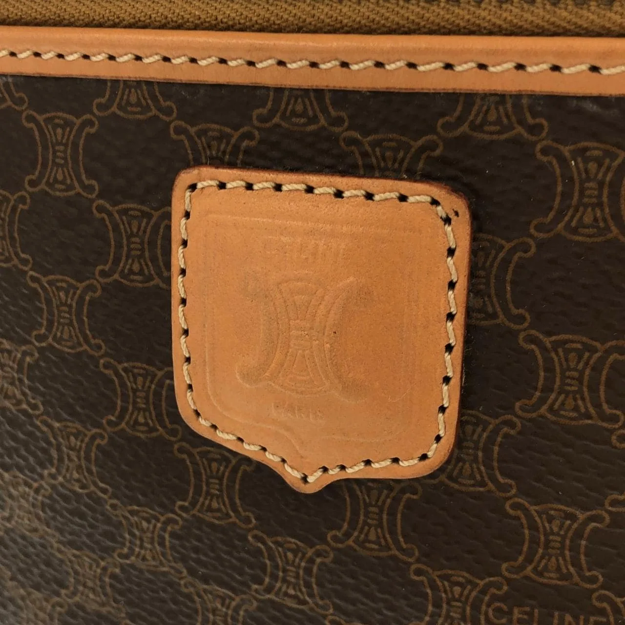 CELINE Shoulder Canvas 棕色 帆布 中古品A - 縮圖 4