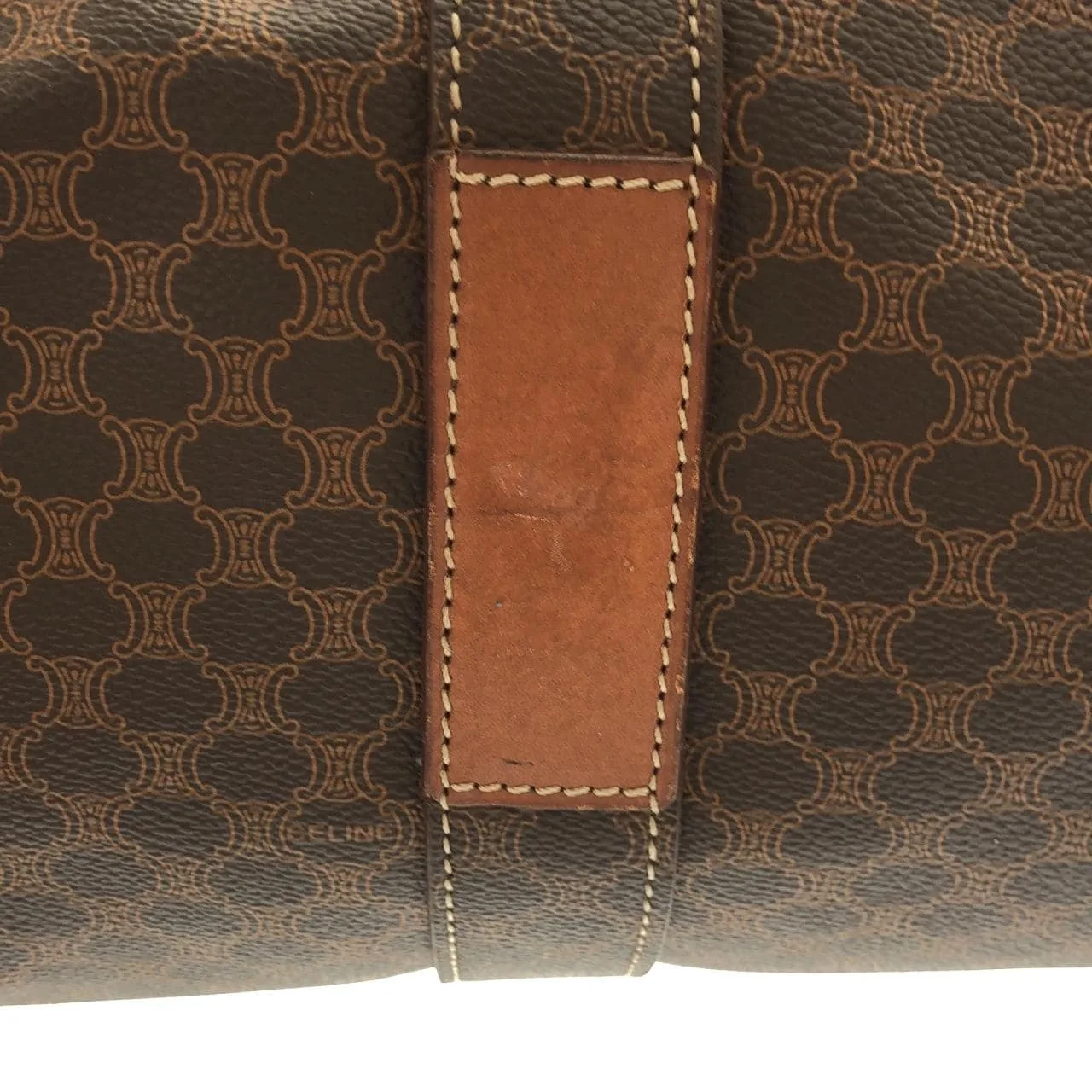 CELINE Handbag Canvas 棕色 帆布 中古品A - 縮圖 4