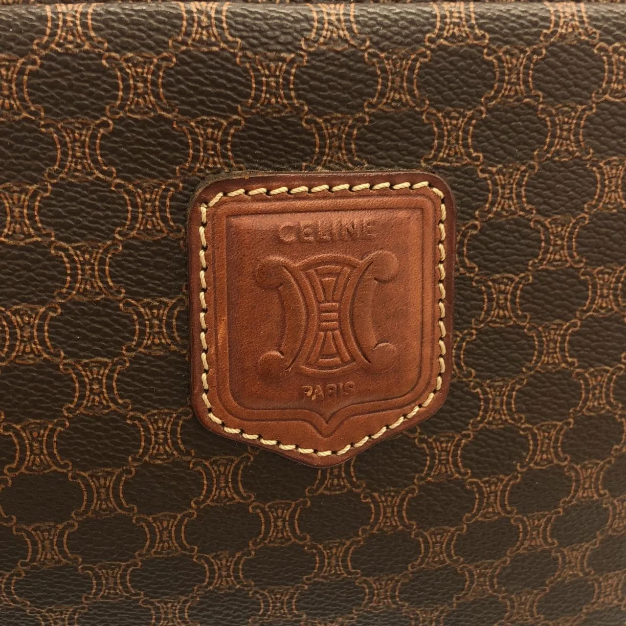 CELINE Handbag Canvas 棕色 帆布 中古品A - 縮圖 5