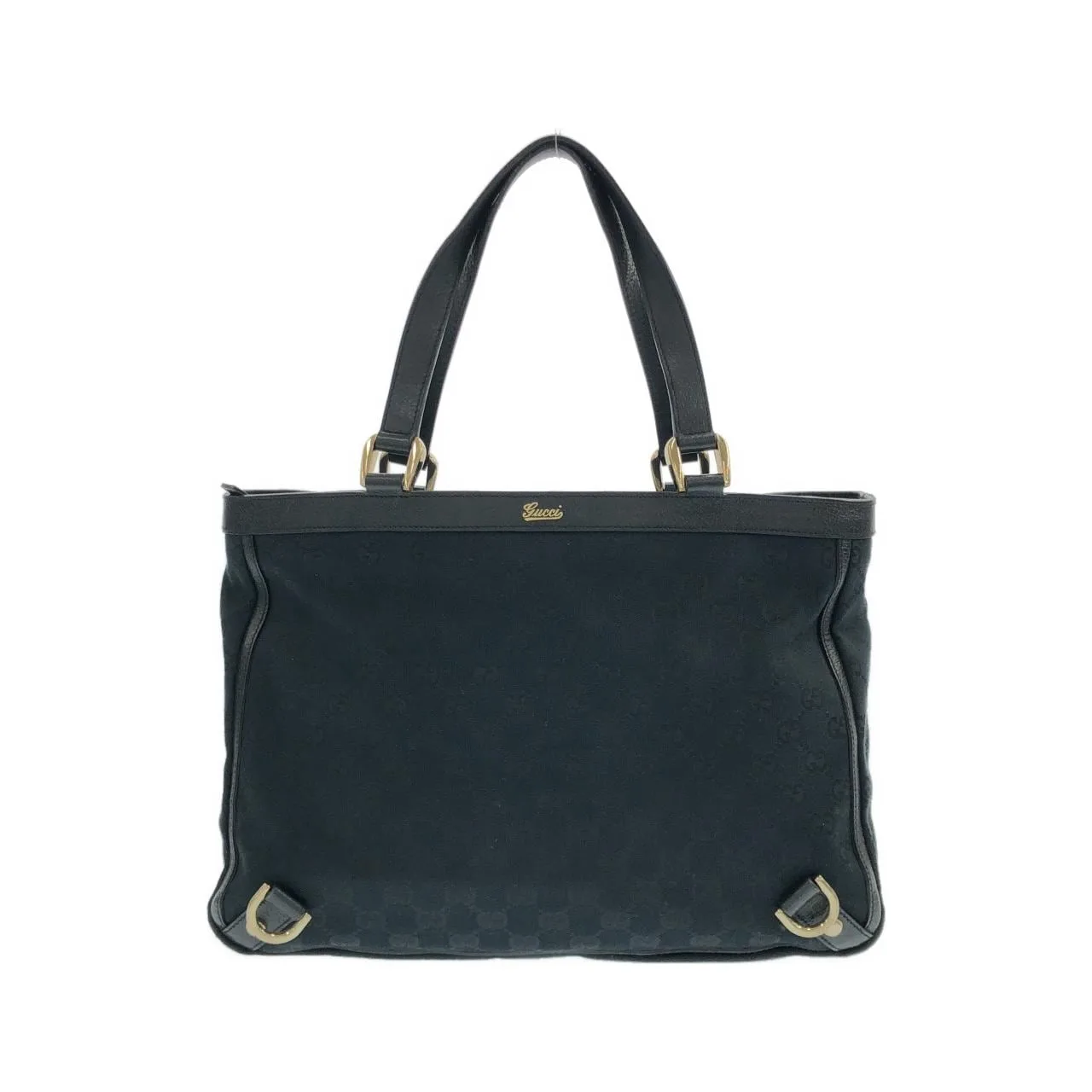 GUCCI 170004 Handbag Canvas Black
