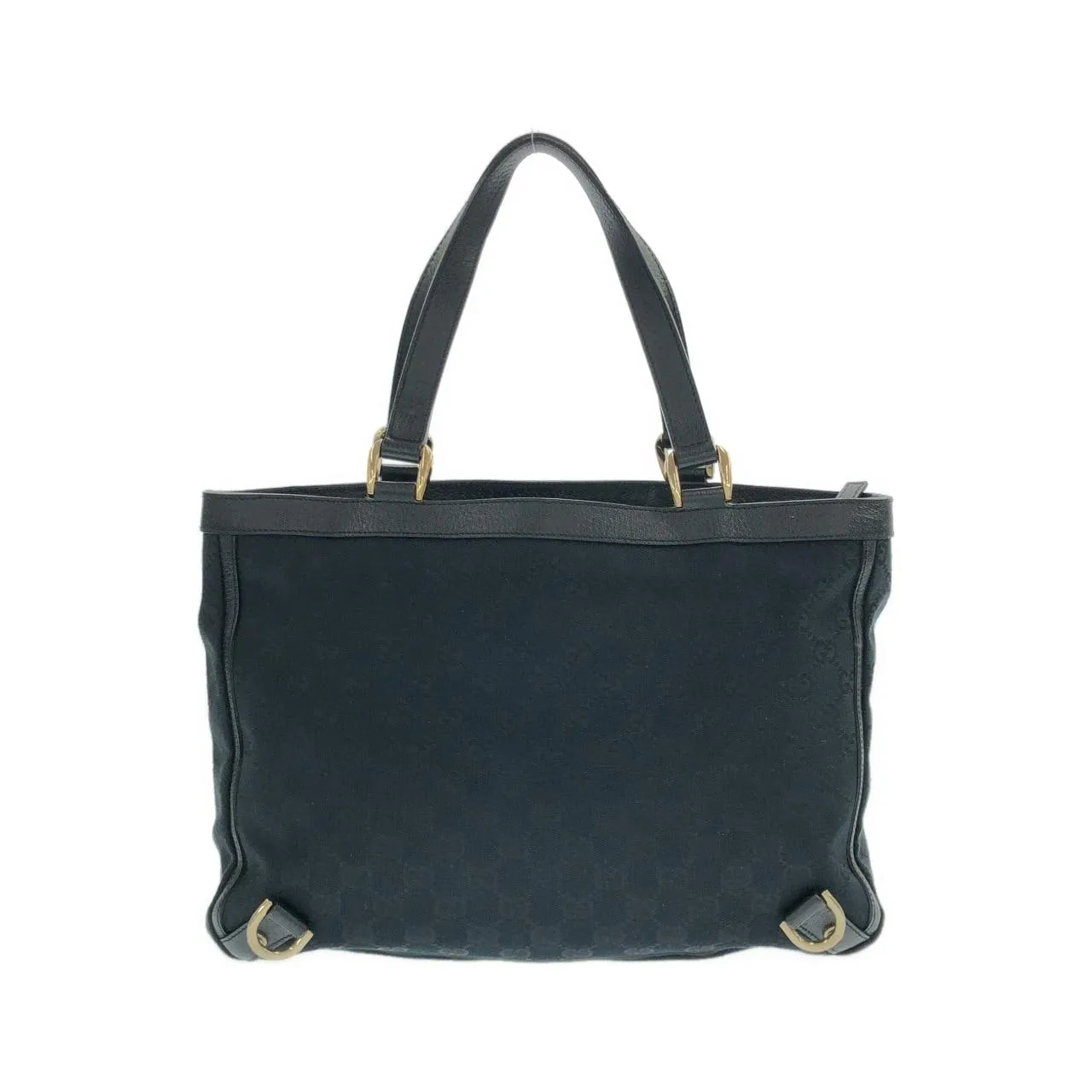 GUCCI 170004 Handbag Canvas 黑色 帆布 中古品A - 縮圖 2