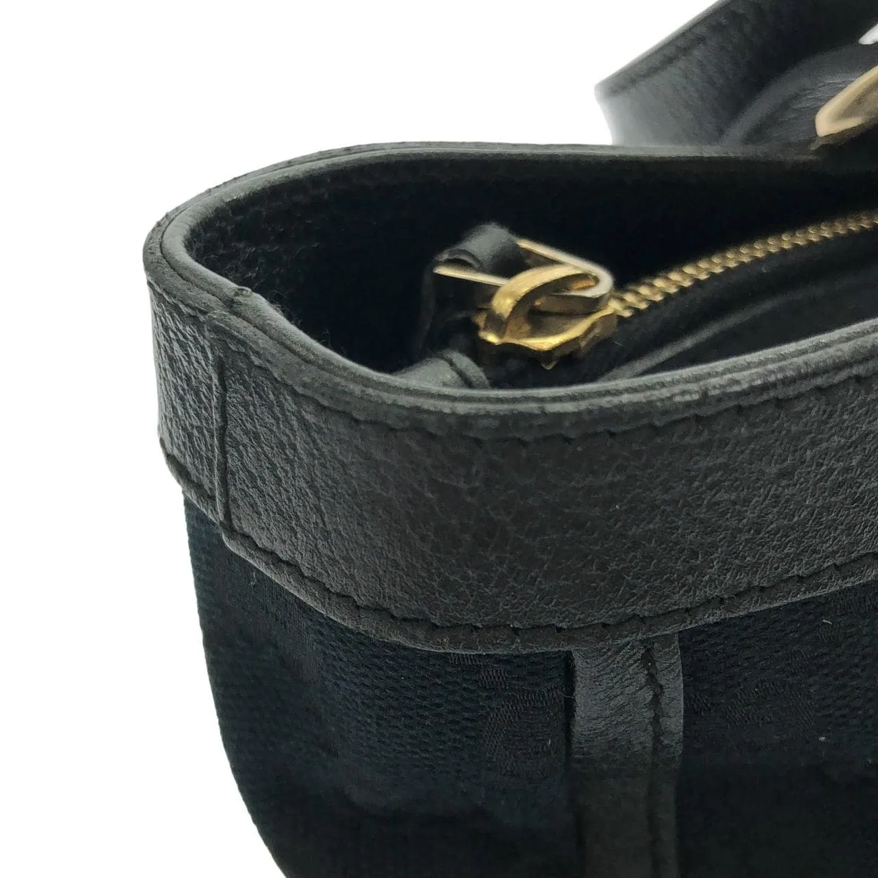 GUCCI 170004 Handbag Canvas 黑色 帆布 中古品A - 縮圖 5