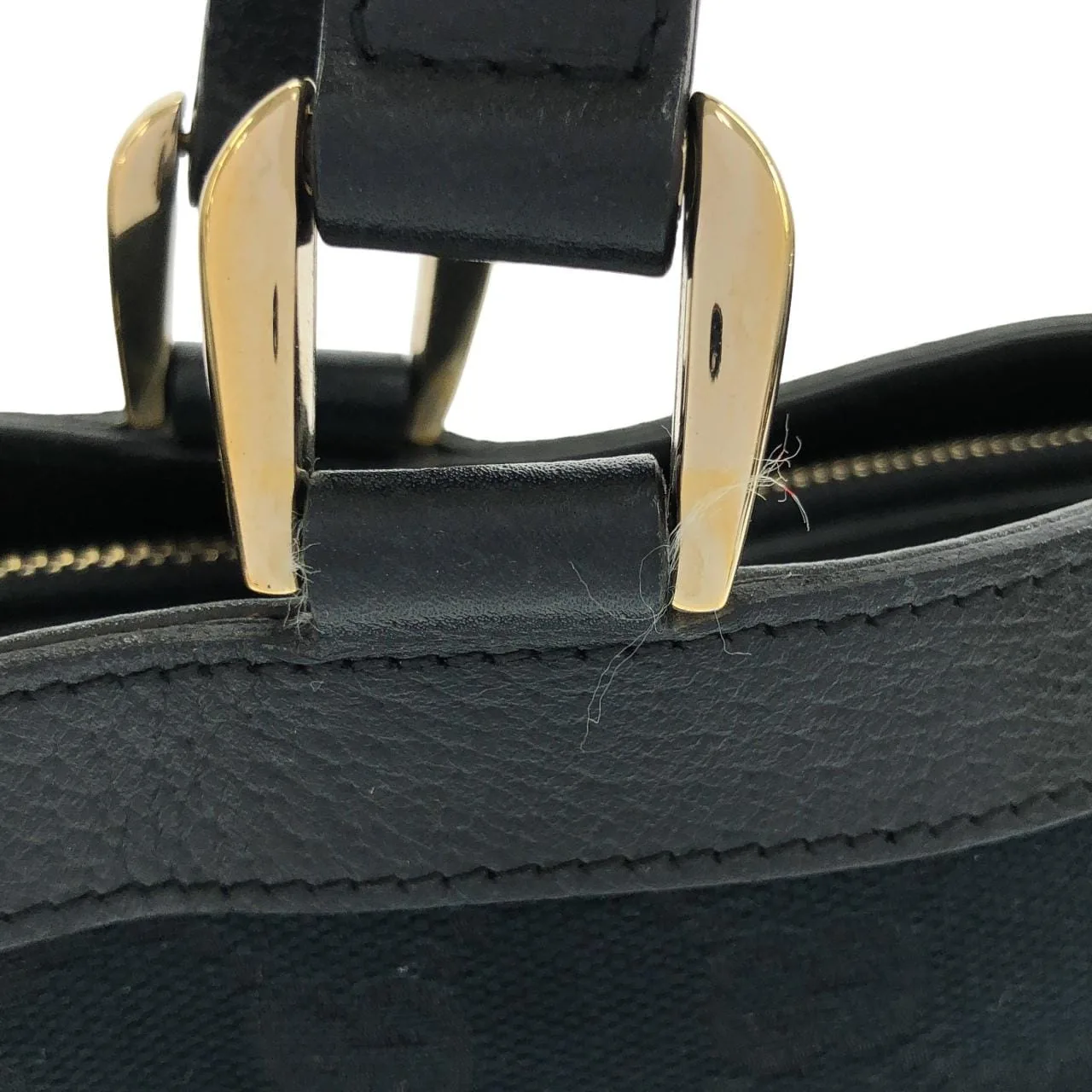 GUCCI 170004 Handbag Canvas 黑色 帆布 中古品A - 縮圖 6