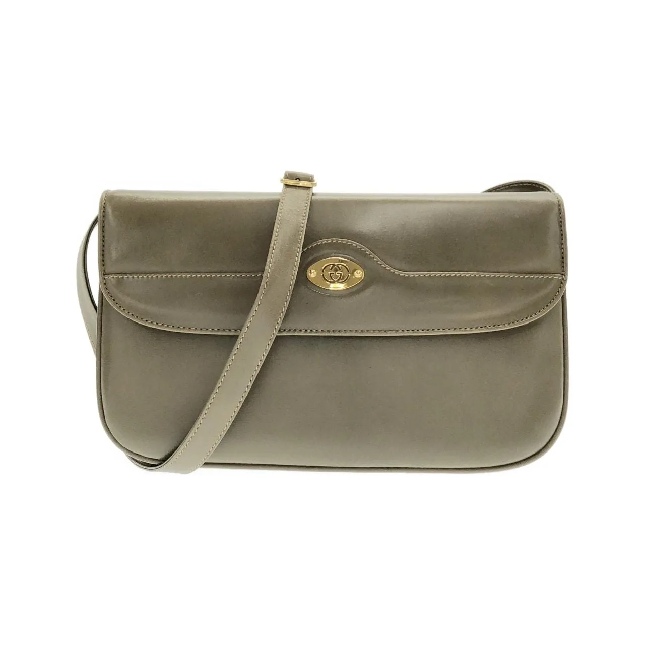 GUCCI 004 106 0024 Shoulder Leather Grey