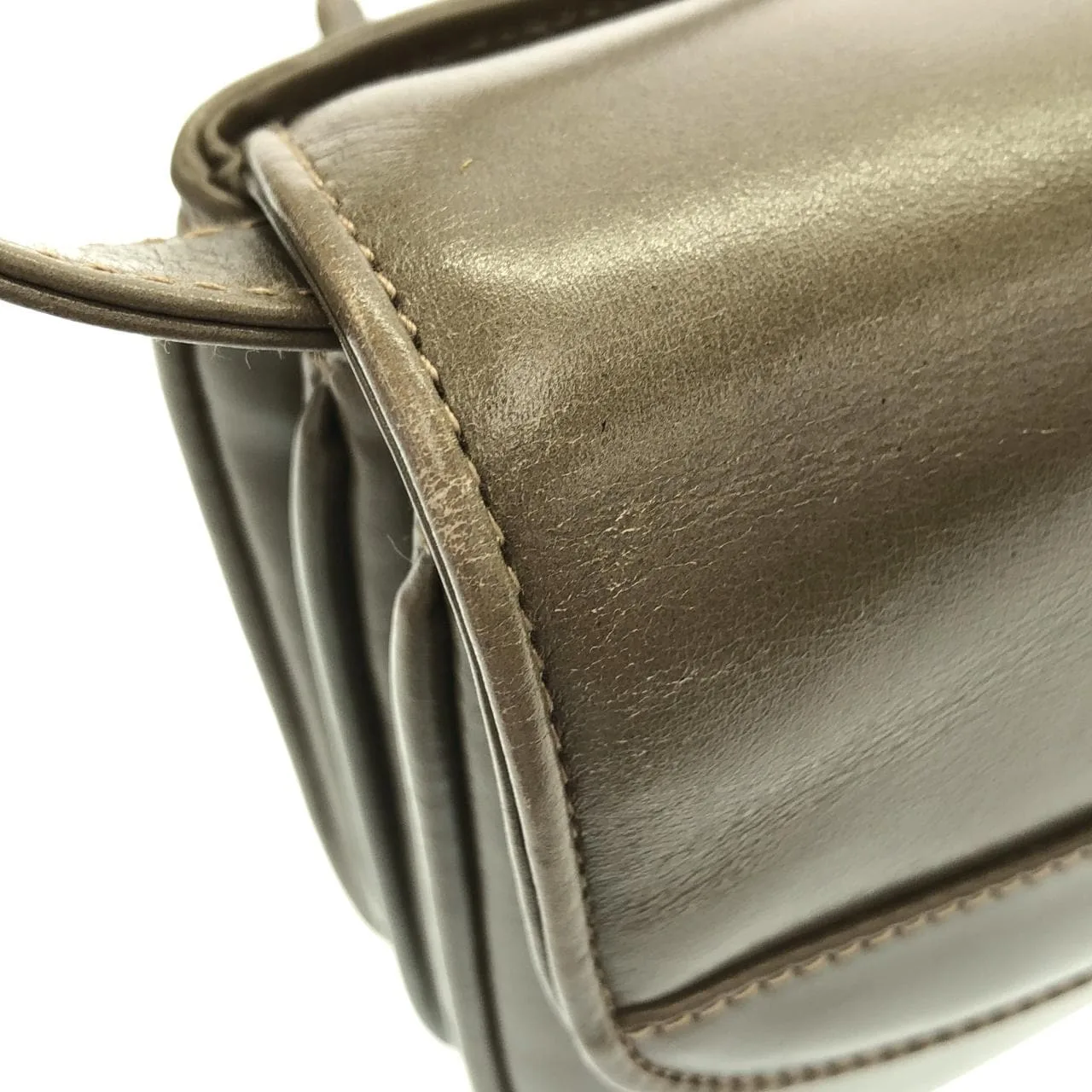 GUCCI 004 106 0024 Shoulder Leather 灰色 皮革 中古品A - 縮圖 7