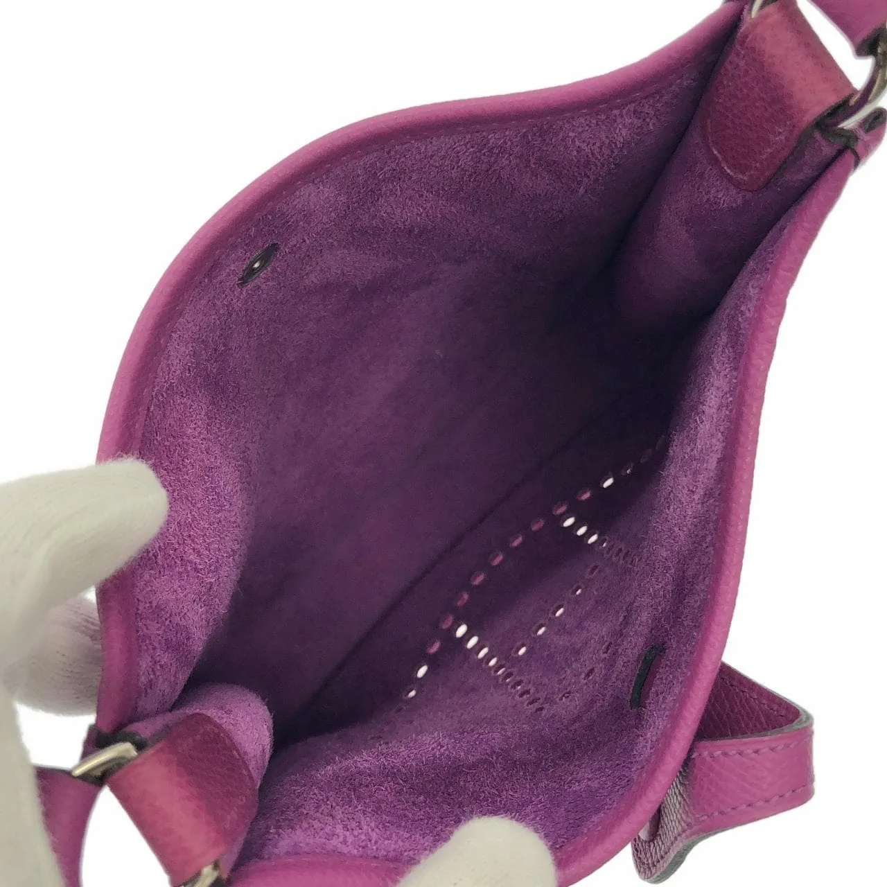 HERMES Evelyne 044560CK Shoulder Epsom Black Epsom Leather Rank A - Thumbnail 8