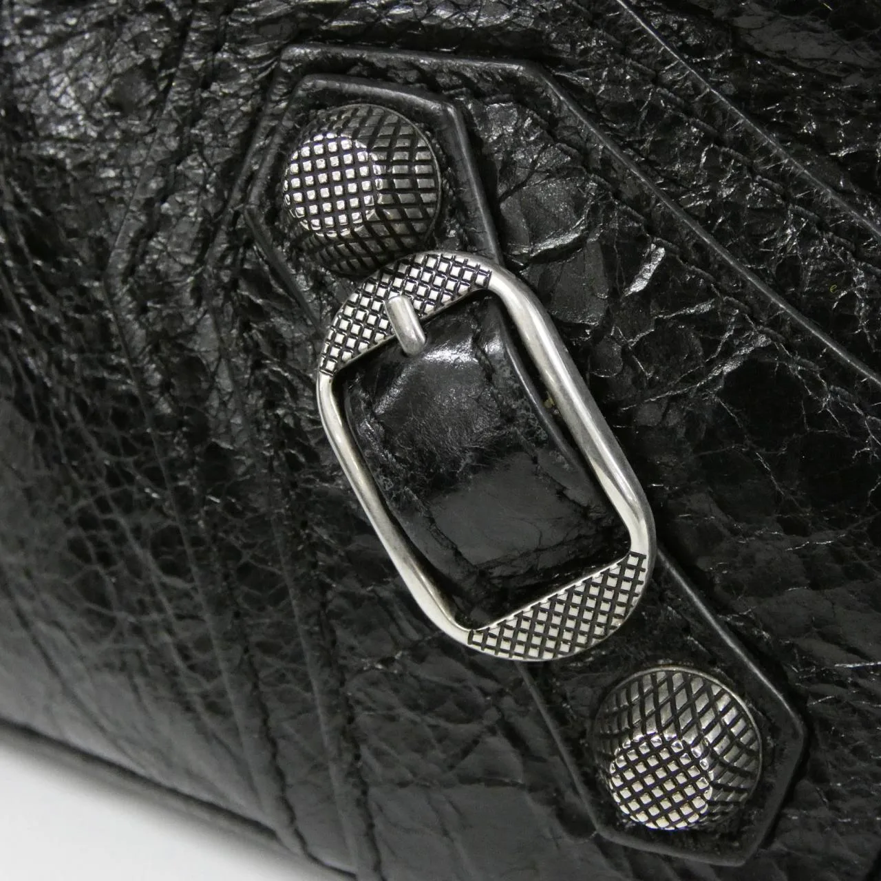 BALENCIAGA Le Cagole 719065 210KR 肩背包 羊皮 黑色 羊皮 中古品A - 縮圖 4