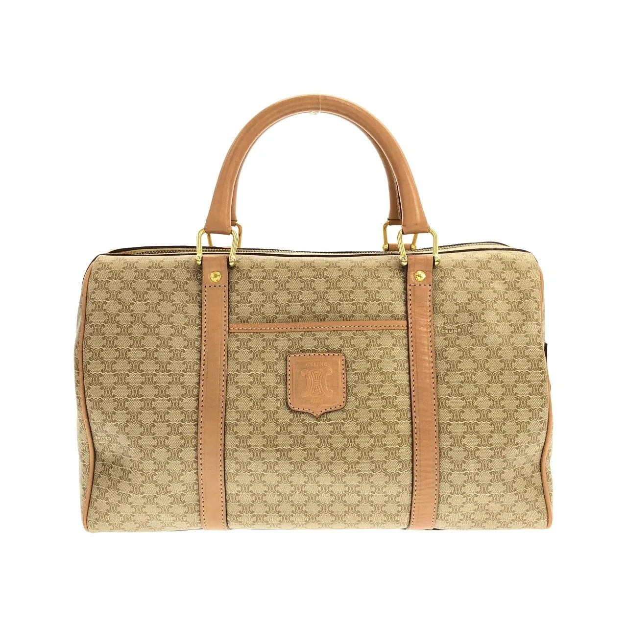 CELINE Boston Canvas Beige