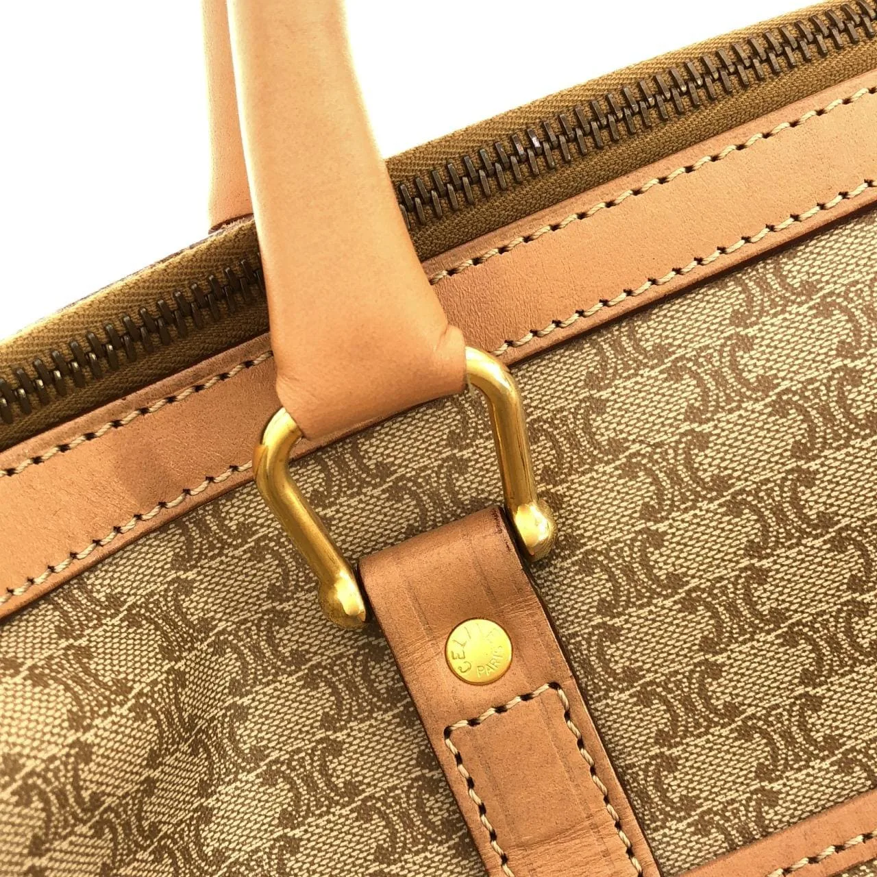 CELINE Boston Canvas 米色 帆布 中古品A - 縮圖 5