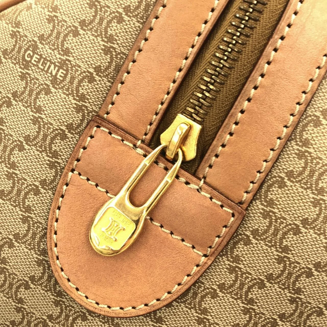 CELINE Boston Canvas 米色 帆布 中古品A - 縮圖 6