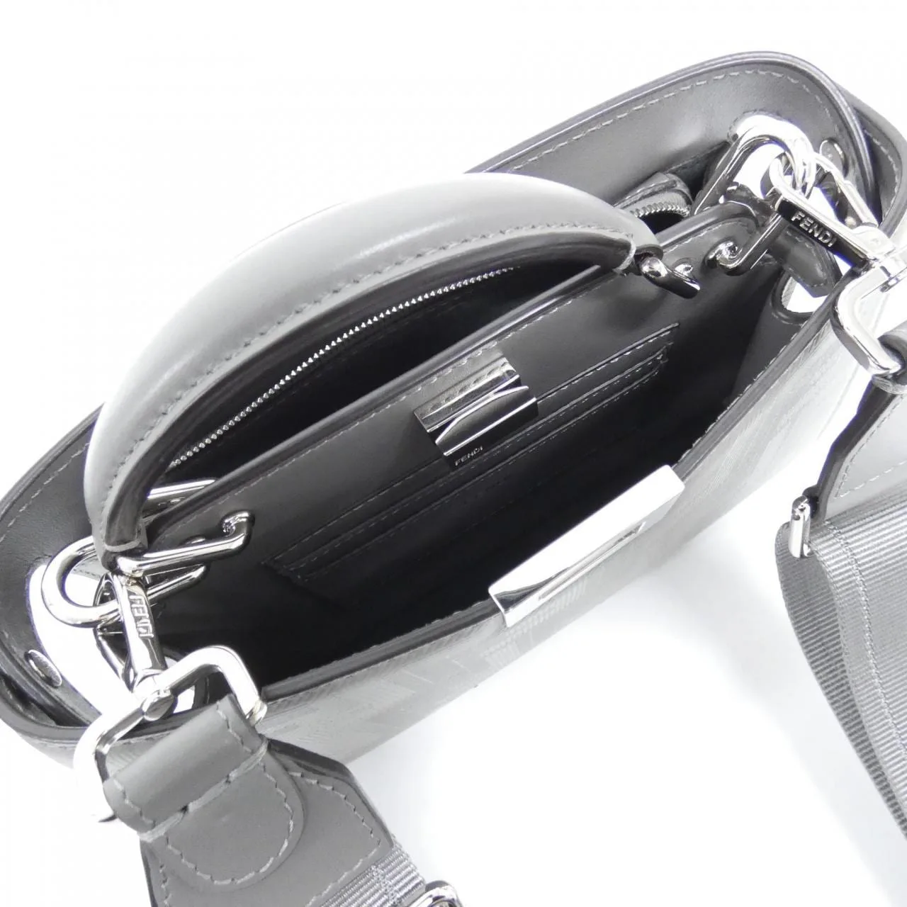 FENDI Baguette 7VA582 AP1T Handbag Leather Black Leather Rank A - Thumbnail 7